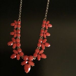 J Crew Factory Red Statement Necklace